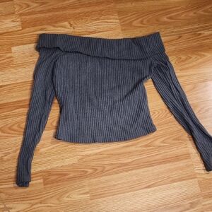 SHEIN Dark Gray Knit Top